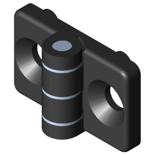 Moveable Fastening Elements -  Plastic Hinges (Black)